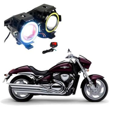 Imagem de Par Farol Milha de Angel Eye U7 para Moto Suzuki Boulevard 1500 2009 2