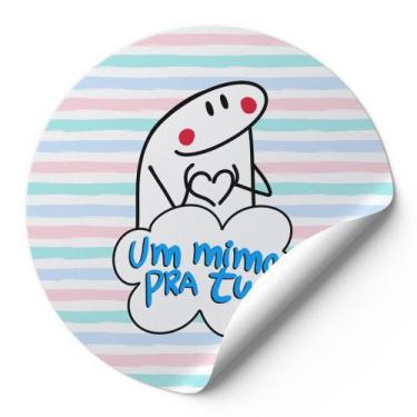 Imagem de 120 Etiquetas Redondas Adesivos Para Cliente Meme Bentô Um Mimo Para T