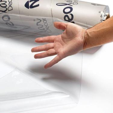 Imagem de Toalha de Mesa Transparente Impermeável 0.40mm Plástico Pvc Cristal - 