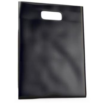 Imagem de Sacola de alça Preta 20x30cm Resistente- Kit 120un - Lynx produções