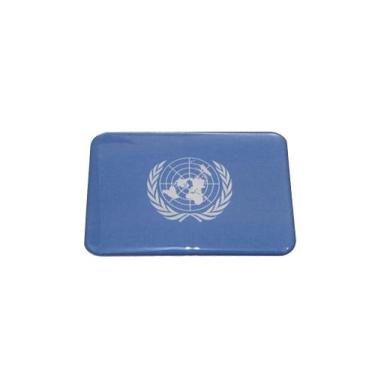 Imagem de Adesivo resinado da bandeira da onu 5x3 cm - Mundo Das Bandeiras