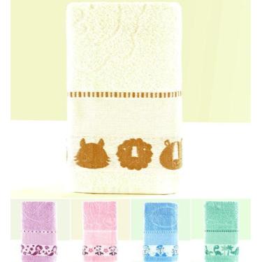 Imagem de Toalha de banho infantil para bordar ponto cruz + tamanho perfeito par