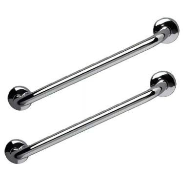 Imagem de Barra Alça Apoio 40Cm Kit 2 Uni Idoso Pcd Gestante Cadeirante Criança 