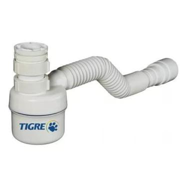 Imagem de Kit Sifão Copo Ajustável Tigre Sanfonado Lavatório Pia Cozinha Tanque 