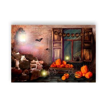 Imagem de Fundo Fotográfico 2,20 x 1,50 - Halloween Celeiro Velho Aranha 045 - V