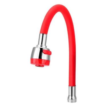 Imagem de Tubo Gourmet Flexível Vermelho Para Torneira De Cozinha - Furkin