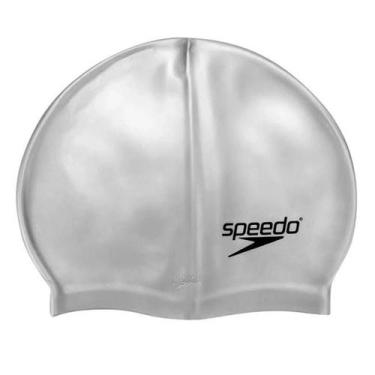Imagem de Touca De Natação Adulto Lisa Flat Swim Cap Speedo, Prata