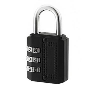 Imagem de Kit 2 Cadeados Coloridos Com Código de combinação Número  - New, Preto