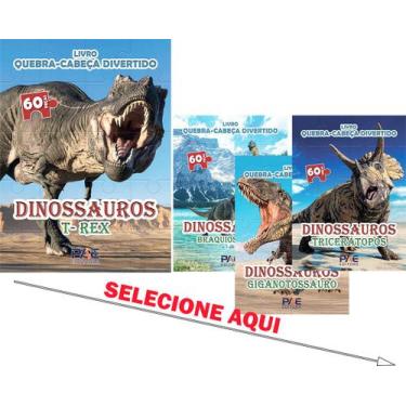 Imagem de Livro Quebra-Cabeça Para Crianças Animais Dinossauros - PAE Editora