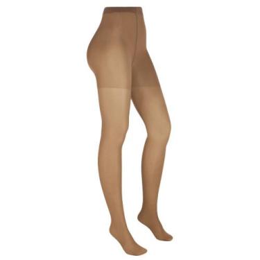 Imagem de 2 Meia Calça Feminina Fina Fio 15 Transparente Adulto Trifil, XG, Natu