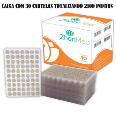 Imagem de Ponto Auriculoterapia Ouro Auricular C/ Micropore Caixa 30 cartelas To