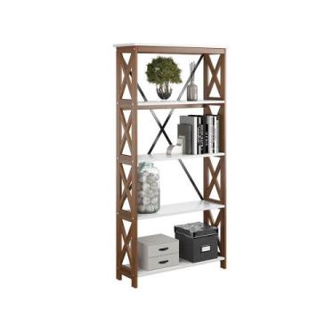 Imagem de Estante de Madeira Maciça 4 Prateleiras - Sem Fundo - Apaixone&Decore,