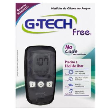 Imagem de Medidor de Glicose / Glicemia G-tech Free 1 Completo G-tech