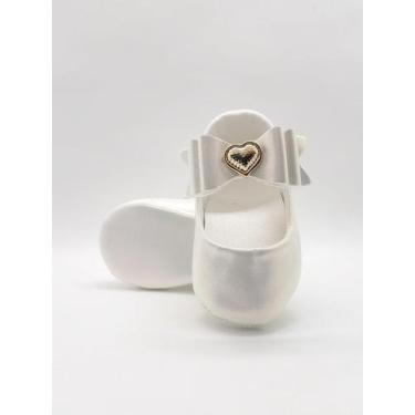 Imagem de Sapatilha Infantil Holográfica Menina com Laço e Coração - Ticos Baby,