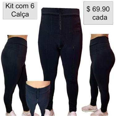 Imagem de Kit De 6 Calça Lipo Legging Power Academia Fitness Ginastica Da Modas 