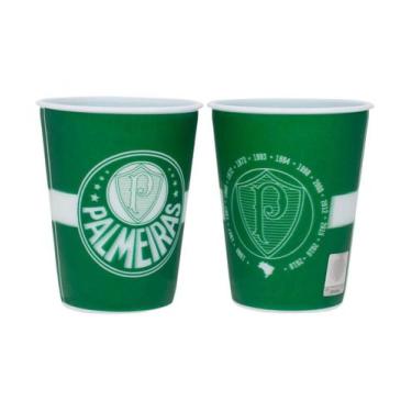 Imagem de Jogo 2 Copos Plástico 3D 400ml - Palmeiras - Mileno
