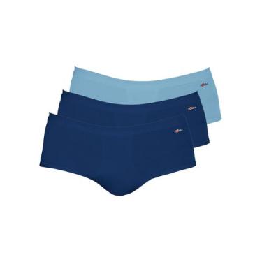 Imagem de Kit com 3 Cuecas Slip Zorba com Abertura 185 Colorido, Azul, G