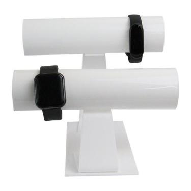 Imagem de Expositor de Porta Pulseira ou Relógio Duplo - Branco - Lm Balcoes