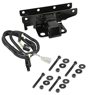 Imagem de Rugged Ridge 11580.51, kit de engate receptor preto com chicote de fiação para modelos Jeep Wrangler JK 2007-2018