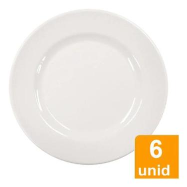 Imagem de Kit 6 Pratos Sobremesa Melamina 17,5cm Bares Restaurantes - Best