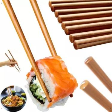 Imagem de Conjunto de 4 pares de hashi de bambu 24CM - LYOR