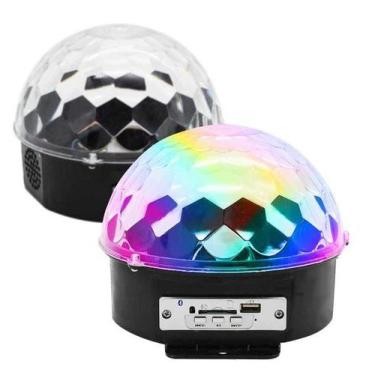 Imagem de Globo Bola Maluca Led Magic Cristal Som Mp3 Luz Festa DJ Bluetooth - N