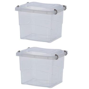 Imagem de Kit 2 Caixa Organizadora Pratic Box 3 Litros Com Travas - Paramount