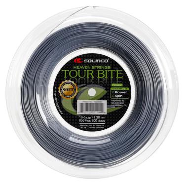 Imagem de Corda Solinco Tour Bite Soft 16 1.30mm Prata - Rolo com 200 Metros