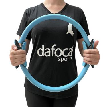 Imagem de Anel de Pilates Tonificador Flexível 38cm Azul Claro Liftness Dafoca S