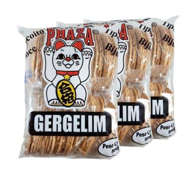 Imagem de Biscoitos Bijú Sembei De Gergelim Phaza 500g - (Kit com 3)