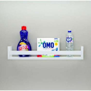 Imagem de Prateleira MDF branco em U lavanderia organizador Apoio 60cm - Norte D