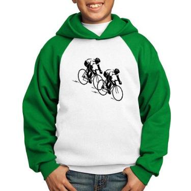 Imagem de Moletom Infantil Race Bike - Foca na Moda, Branco, Verde, 12