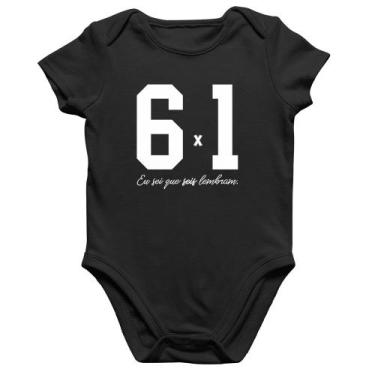 Imagem de Body Bebê Algodão 6x1 - Foca na Moda, Preto, P