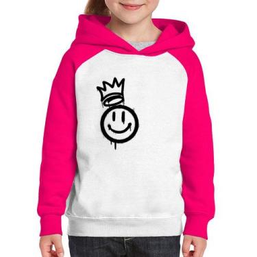 Imagem de Moletom Infantil Smile Kingdom - Foca na Moda, Branco, Rosa, 2