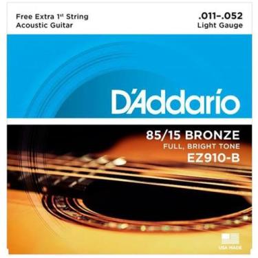 Imagem de Encordoamento Para Violão Aço 6 Cordas Light Ez910 Daddario - DAddario