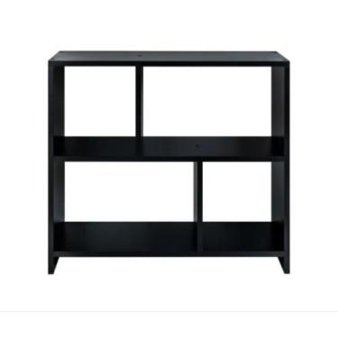 Imagem de Rack Nicho Aparador Sala Quarto Escritório Mdf Preto - trovarelli