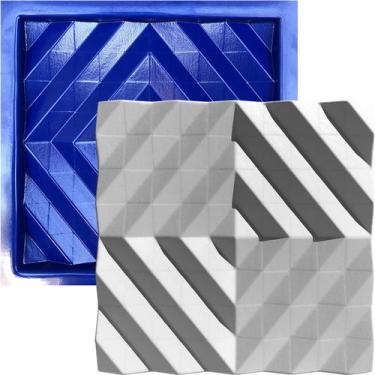 Imagem de Forma 3D Gesso e Cimento ABS 1mm - Chanfrado 30x30 cm - Xmoldes Formas