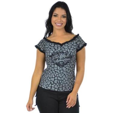Imagem de Blusa ciganinha poli  viscose fenomenal(sem elasticidade), Preto, GG