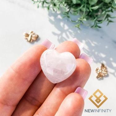 Imagem de Coração de Quartzo Rosa Pedra Natural Cristal - New Infinity