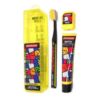 Imagem de Kit DentalClean Ad1 Escova Dental + 1 Fio Dental + 1 Gel Dental + Esto