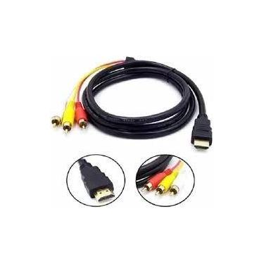Imagem de Cabo HDMI + 3 RCA 1.5M Macho P/Conversor De Áudio e Vídeo - LELONG