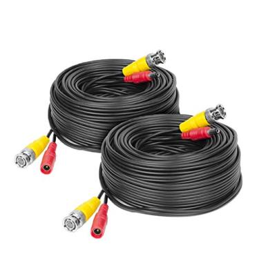 Imagem de Amcrest 2-Pack 4K Câmera de Segurança Cabo de Câmera de 60ft BNC, Câmera Fio CCTV, Pré-Feito All-in-One Video e cabo de alimentação para câmera de segurança, HDCVI, câmera HDTVI, analógico, DVR (2Pack-Scable4k60b-pp)