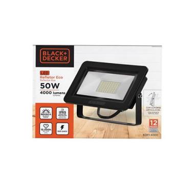 Imagem de Refletor Led Eco Black Decker 50w IP65 100/240V 6500K - 001026, Branca