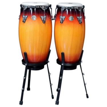 Imagem de PAR DE CONGA WILLIAMS BACHATA SERIES 10" & 11" SUNBURST WOOD