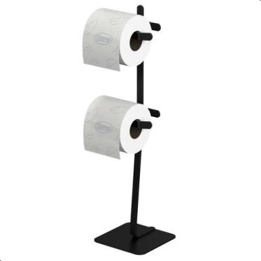 Imagem de Porta Papel Higiênico de Chão Duplo Suporte Para Papel Oslo - CromoSho