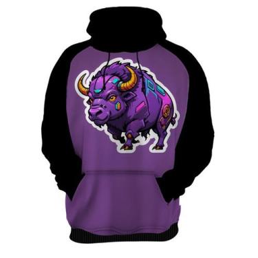 Imagem de Moletom Casaco Blusa Animais Cyberpunk Búfalo Africa HD 3 - Enjoy Shop