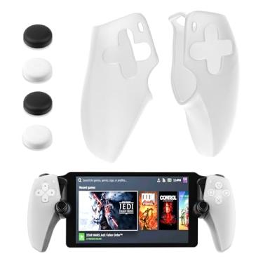Imagem de HYPERCASE Clear Handle Protective Case of Playstation Portal Remote Player with 4PCS Thump Grip Caps, Design for PS5 Portal Left and Right Controller Soft Silicone Cover, Anti-Slip Transparent Skin