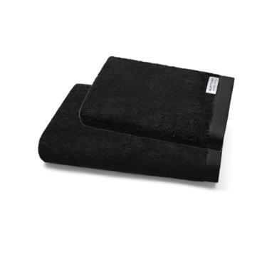 Imagem de ALTIHAUS Jogo de Toalhas Banho e Rosto - 2 Pe�as, Fio Eg�pcio, 100% Algod�o, 630g/m�, Murano - Buettner, Alta Absor��o, Luxo e Conforto em Cada Toque (Preto)