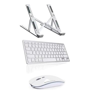 Imagem de BDNET, Teclado E Mouse Bluetooth E Suporte De Alumínio P Macbook M1