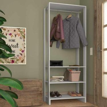 Imagem de Closet com 1 cabideiro e 2 prateleiras EY101 Linha Yes Emovell, Branco